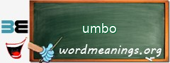 WordMeaning blackboard for umbo